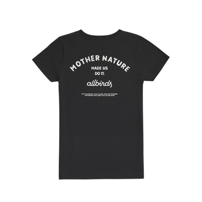 Women's Recycled Tee - Mother Nature - Natural Black