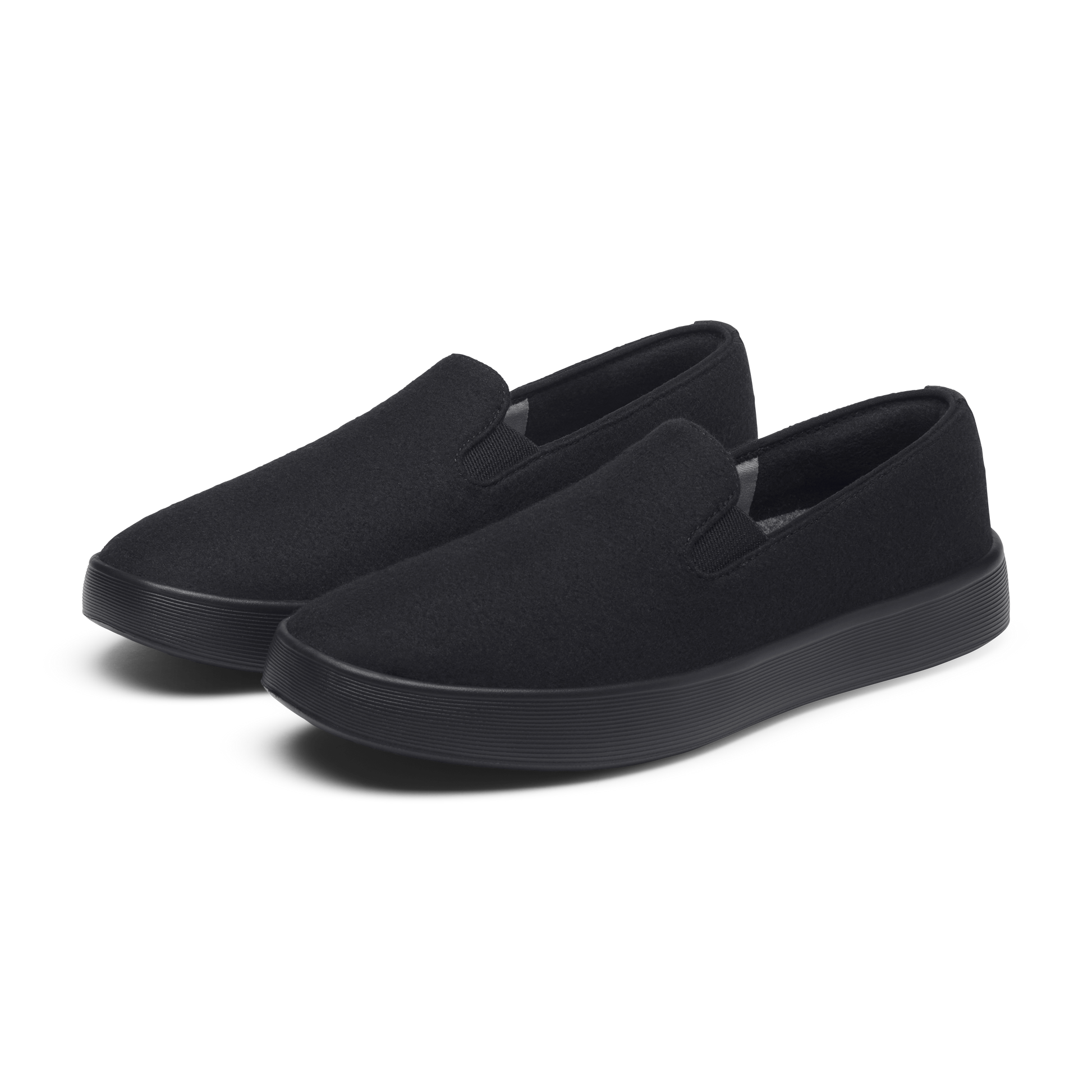 Women's Wool Cruiser Slip On - Natural Black (Natural Black Sole)