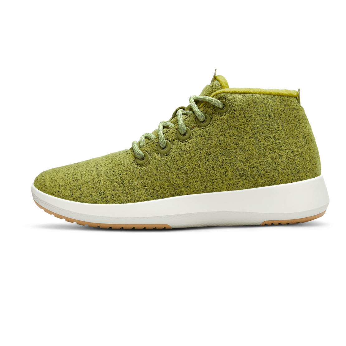 Men's Wool Runner-up Mizzles - Hazy Lime (Natural White Sole)