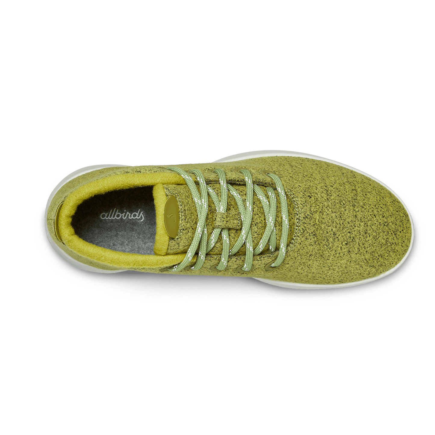 Men's Wool Runner-up Mizzles - Hazy Lime (Natural White Sole)